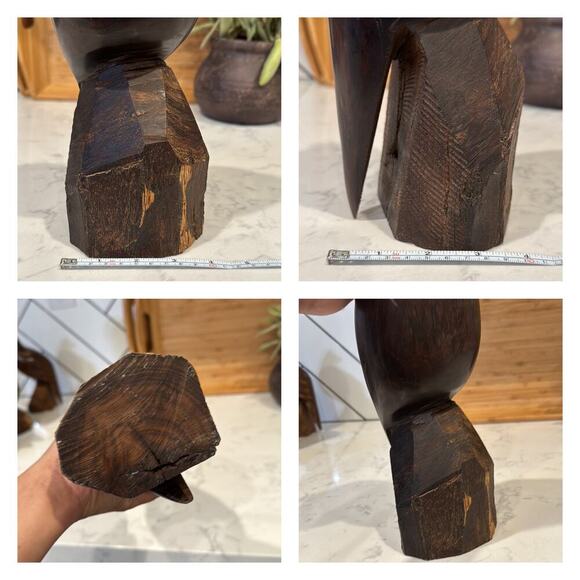 Vintage Ironwood Seri Quail Hand carved Sculpture, Kino Indians of Mexico, 13” - Picture 8 of 8